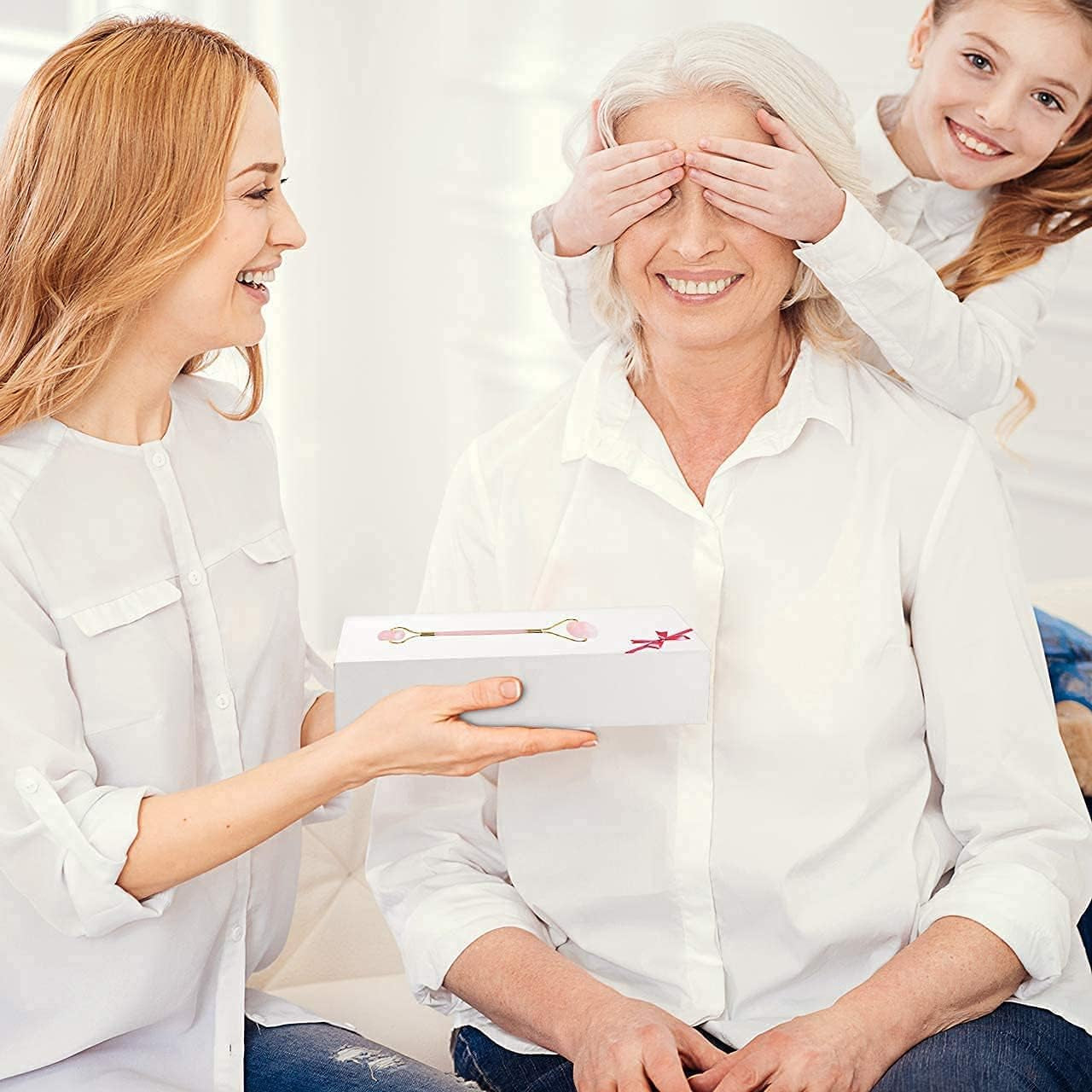 Gua Sha Y Rodillo De Jade Masajeador Facial,Rodillo Natural Facial De Cuarzo,Anti Arrugas anti Arrugas, Masaje Facial anti Envejecimiento De Rodillo (Rodillo De Cuarzo Rosa)