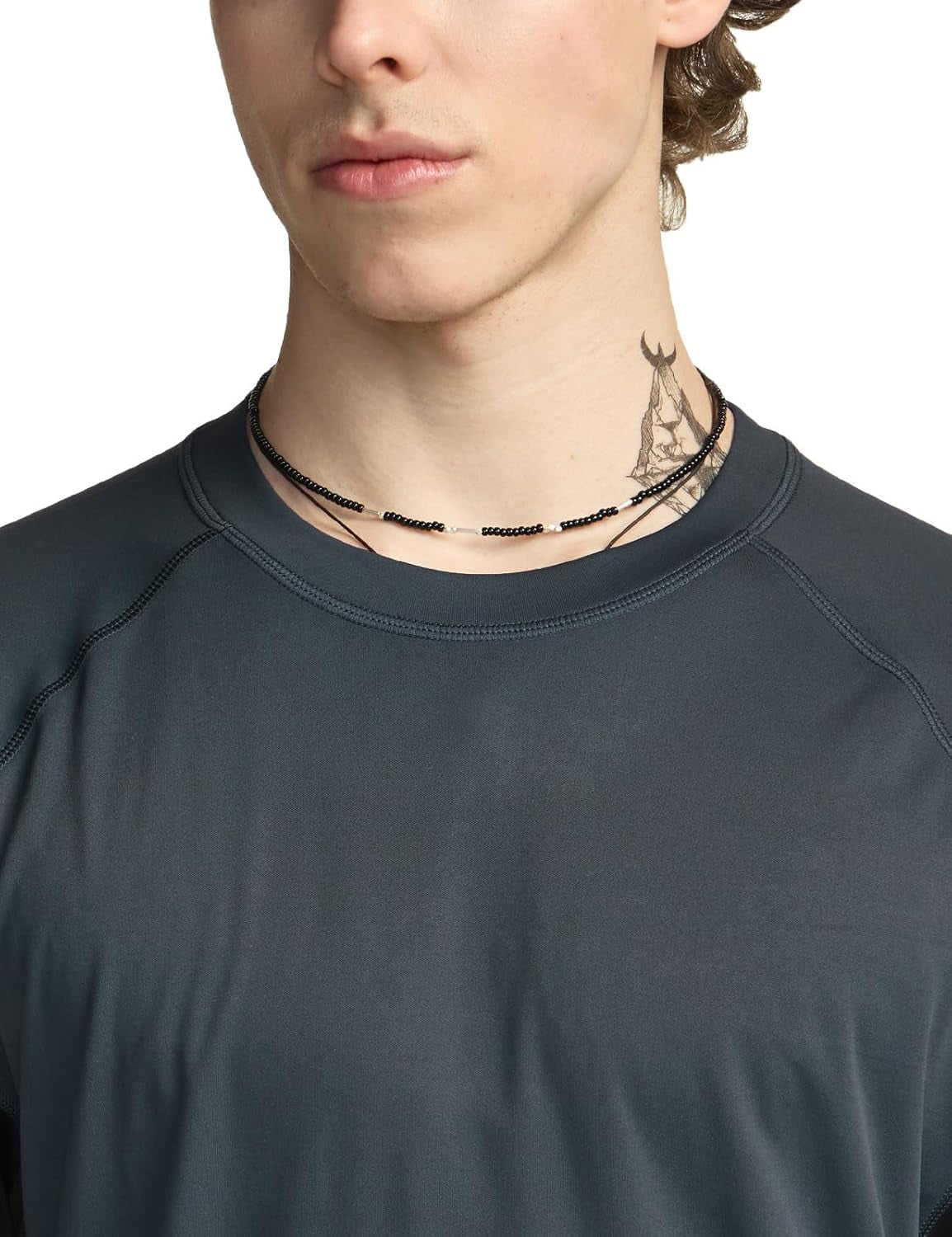 Men'S Rashguard Swim Shirts, UPF 50+ Cool Running Workout Loose-Fit Long Sleeve