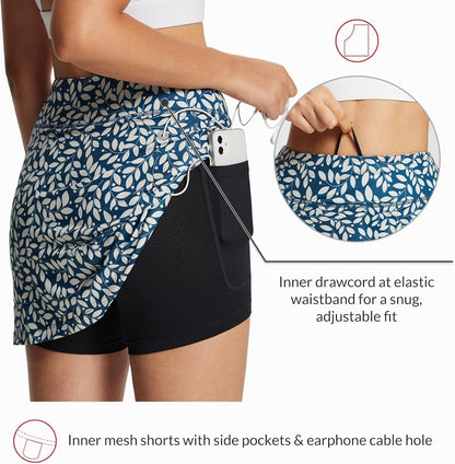 Women'S Athletic Skorts Lightweight Active Skirts with Shorts Pockets Running Tennis Golf Workout Sports